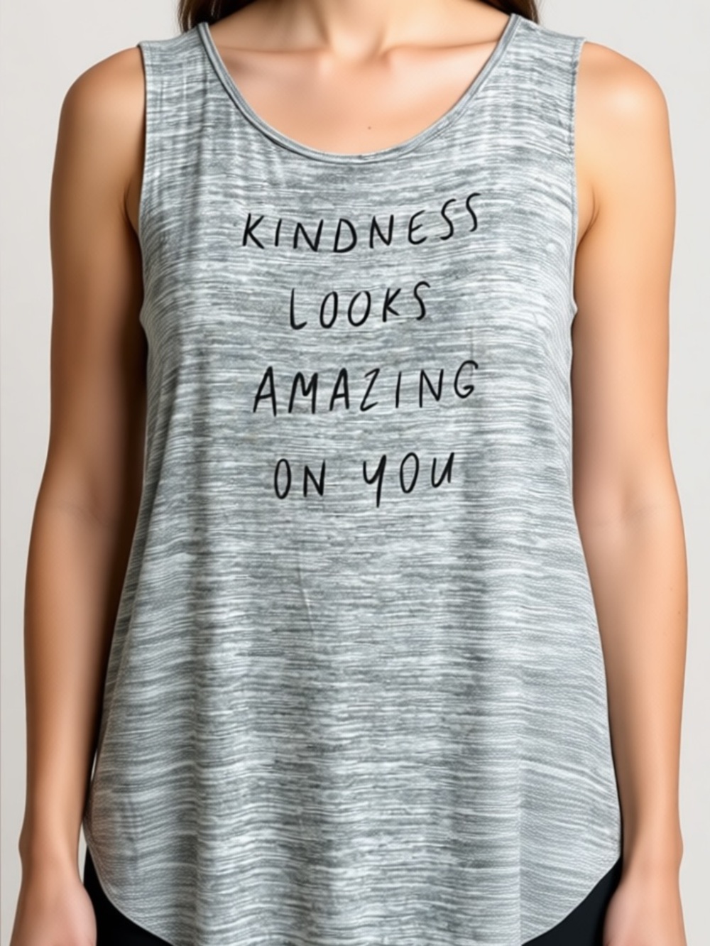 Old Navy Size L Grey Graphic Tank Top - Flowy Boho Lightweight